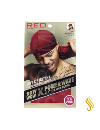 Red Kiss Power Wave Silky Spandex Durag Burgundy Capa De Cabello